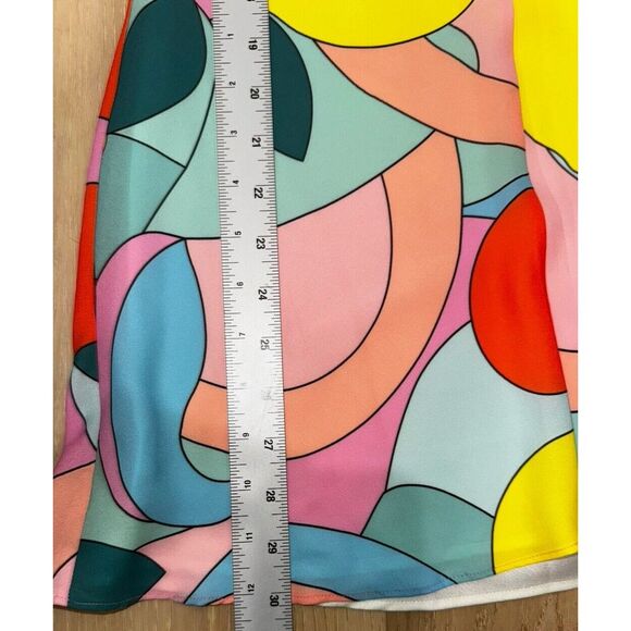 Women's Mini Dress Staud Milla in Citrus Kaleidoscope Size 00 $265 Spring Outfit - Picture 5 of 8